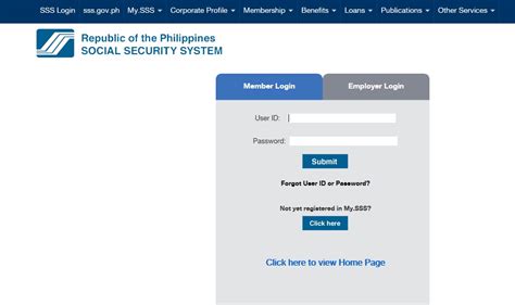 www.sss.gov employee log in|employer login sss.